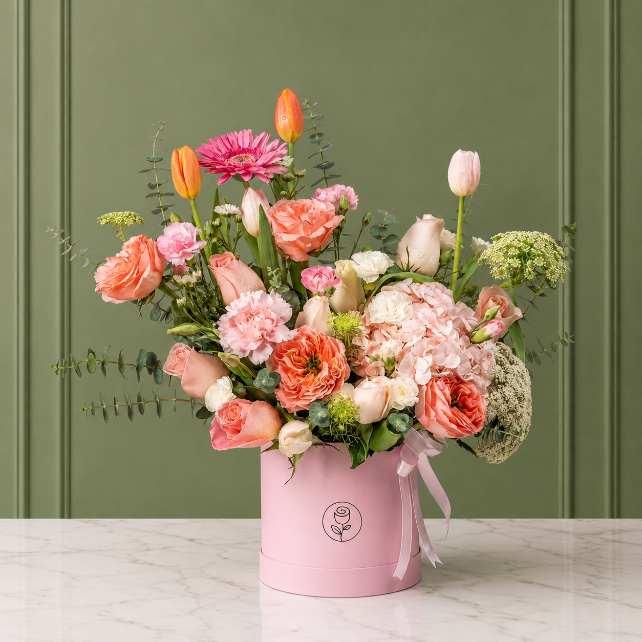 Arreglos florales en caja premium